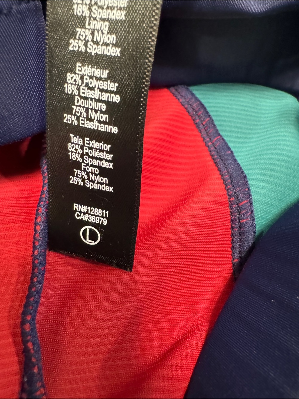 Beach Riot Sport Colorblock Ribbed Sports Bra L - Picture 4 of 5